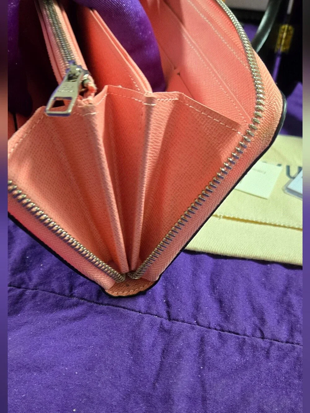 Louis Vuitton Limited Edition Epi "Aqua Line" Leather Zippy Long Wallet With COA - Picture 15 of 16